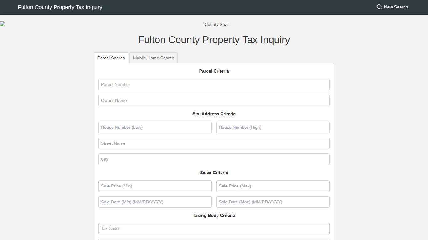 Fulton County Property Tax Inquiry