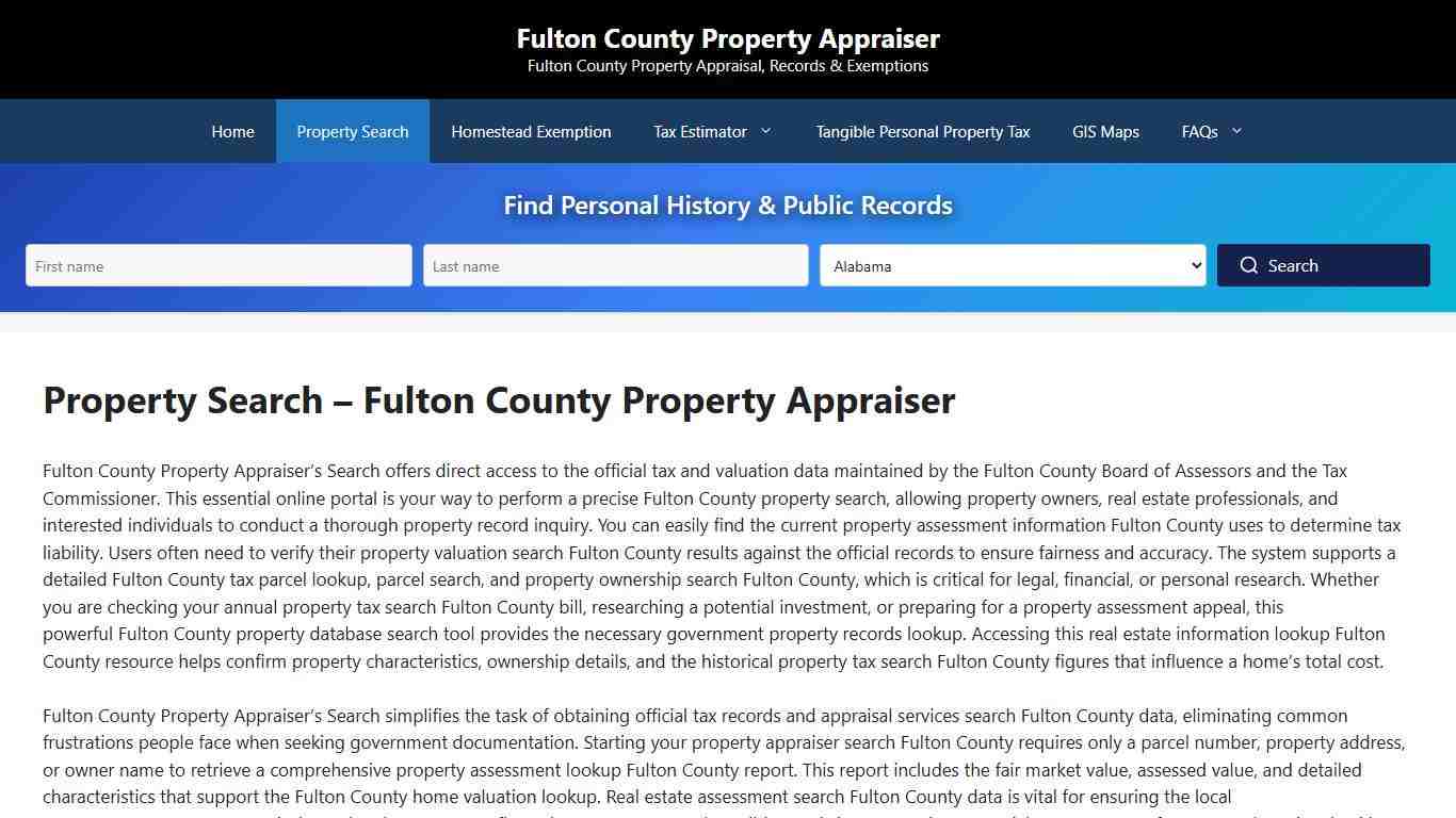 Property Search - Fulton County Property Appraiser