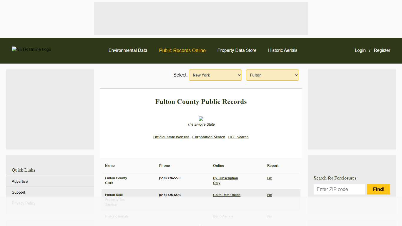 NETR Online • Fulton • Fulton Public Records, Search Fulton Records, Fulton Property Tax, New York Property Search, New York Assessor